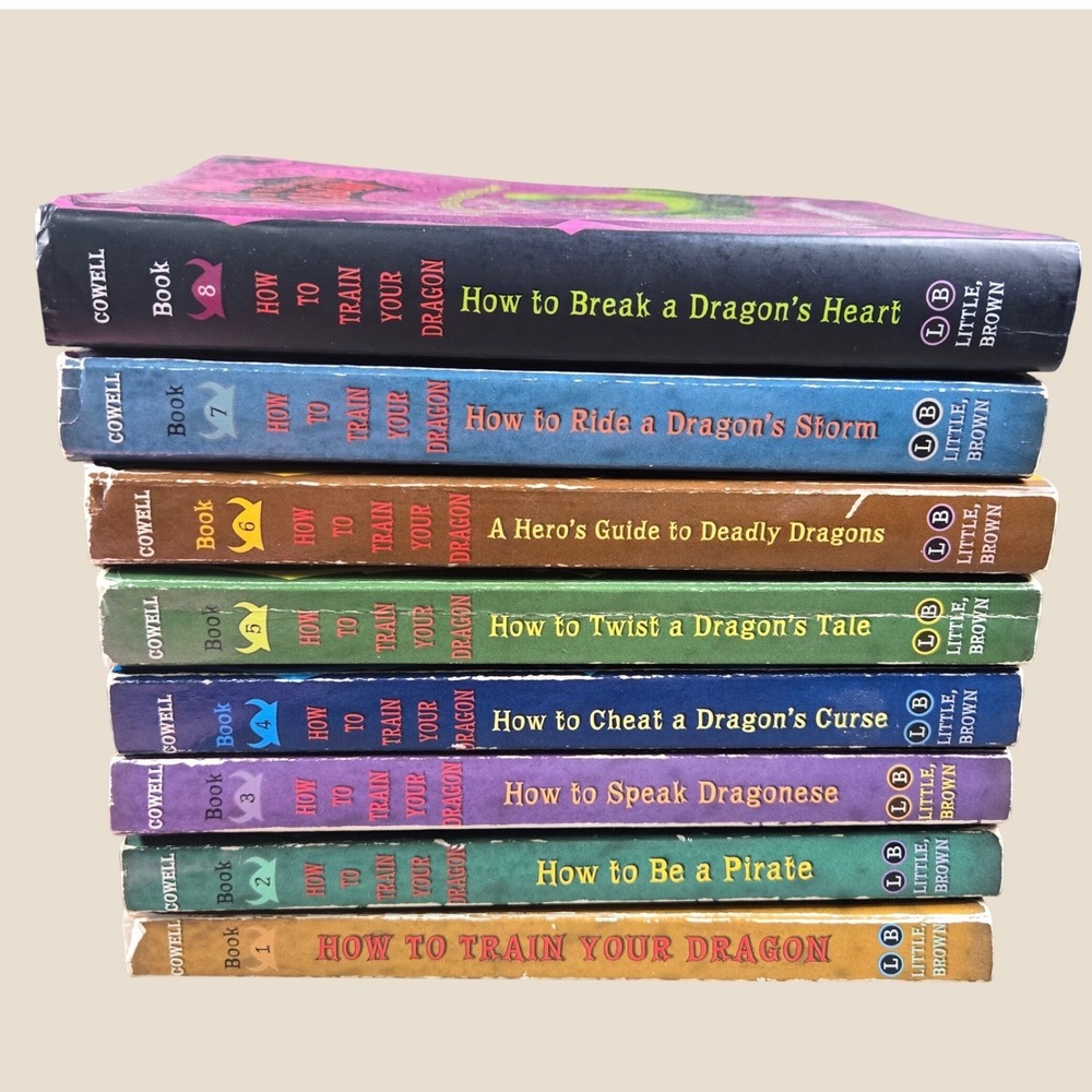 Little Brown How to Train Your Dragon Books 1-8 Cressida Cowell Paperback Lot‎